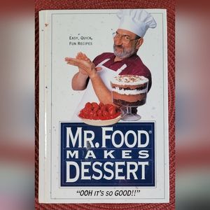 Vintage 1990's First Edition, Mr Food Makes Desert Cook Book